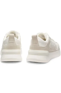 Mixed-material trainers with Double B monogram