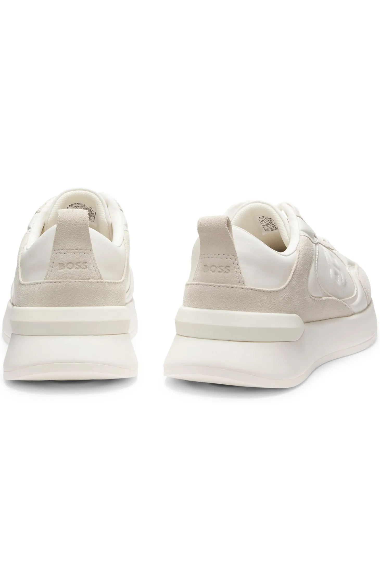 Mixed-material trainers with Double B monogram