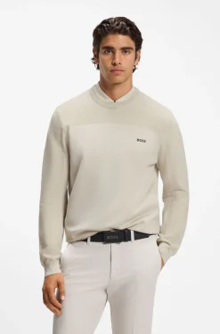 Mixed-structure sweater with moisture management