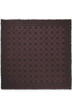Modal scarf with stacked-logo jacquard
