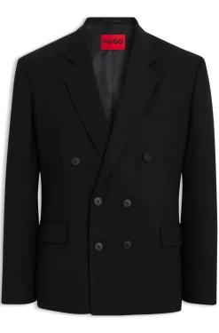 Modern-fit blazer in performance-stretch twill