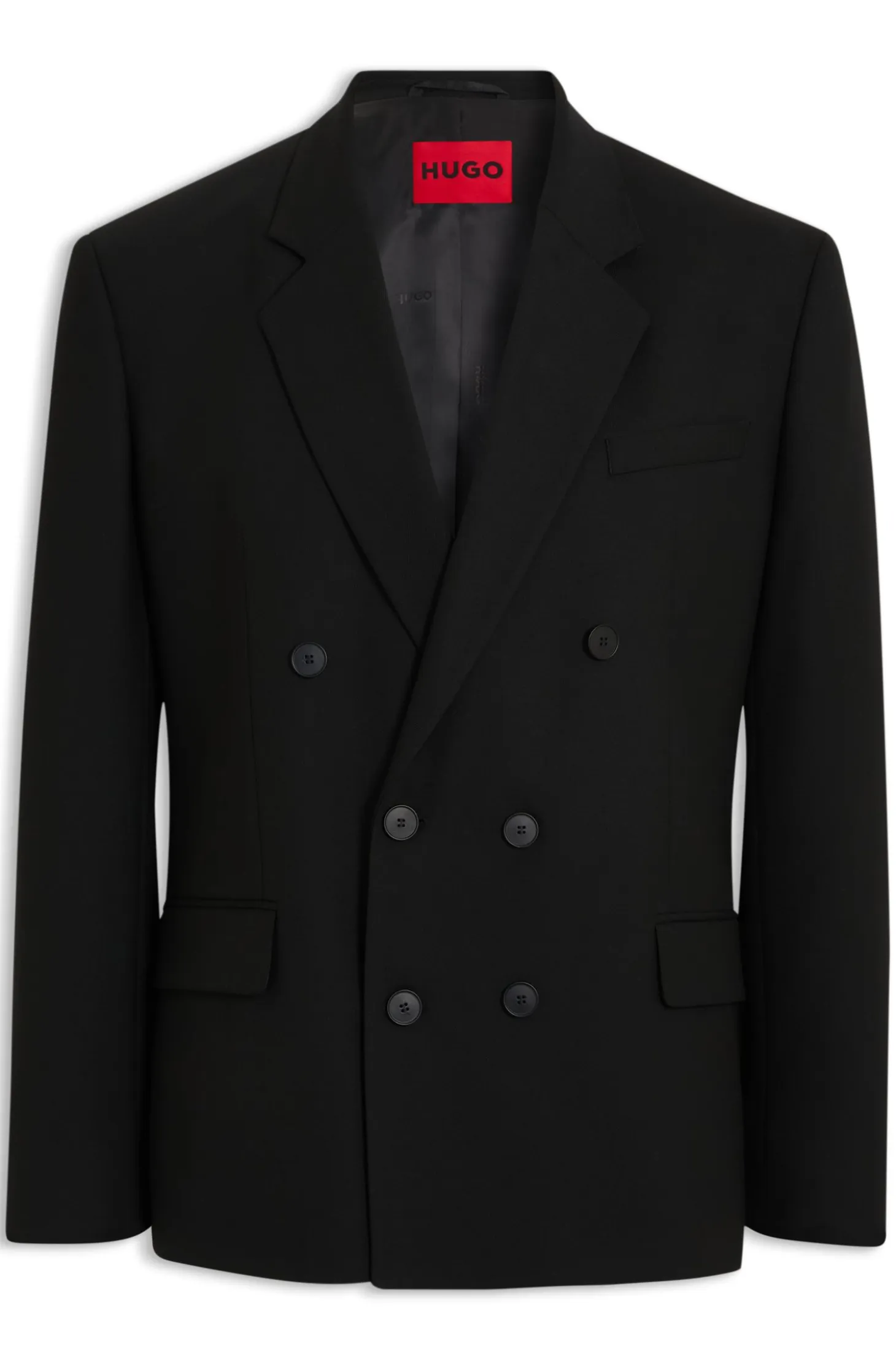Modern-fit blazer in performance-stretch twill