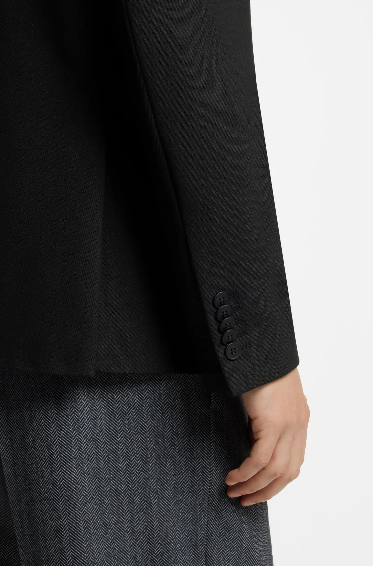 Modern-fit blazer in performance-stretch twill
