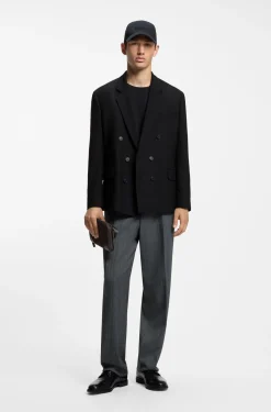 Modern-fit blazer in performance-stretch twill