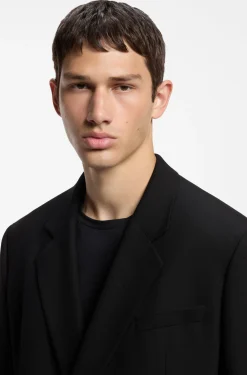 Modern-fit blazer in performance-stretch twill
