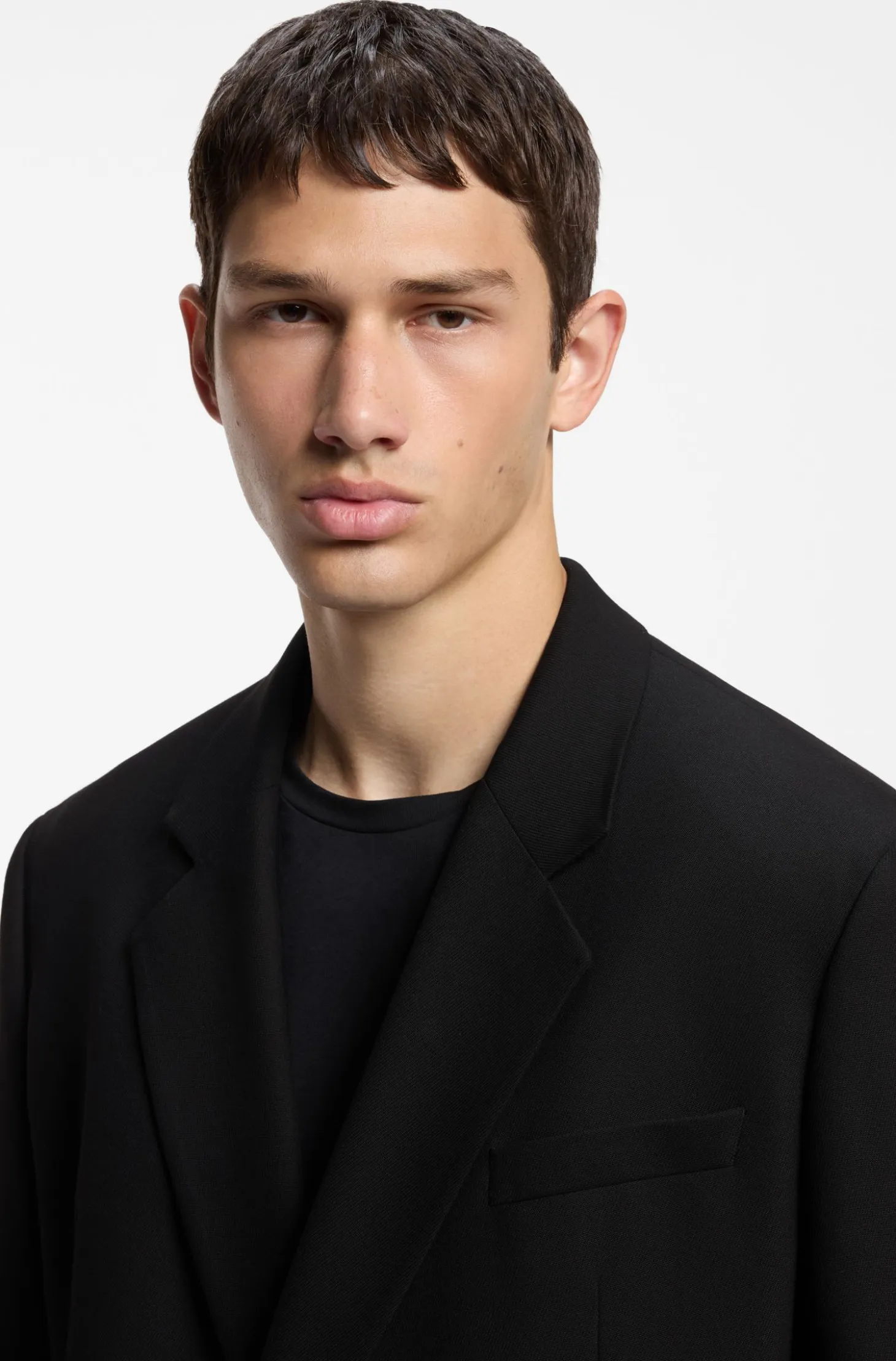 Modern-fit blazer in performance-stretch twill