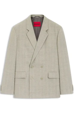 Modern-fit jacket with herringbone weave