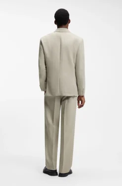Modern-fit jacket with herringbone weave
