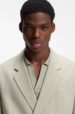 Modern-fit jacket with herringbone weave