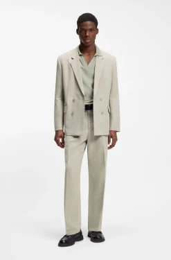Modern-fit jacket with herringbone weave