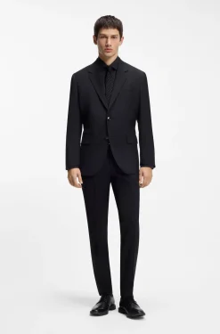 Modern-fit shirt in easy-iron cotton poplin