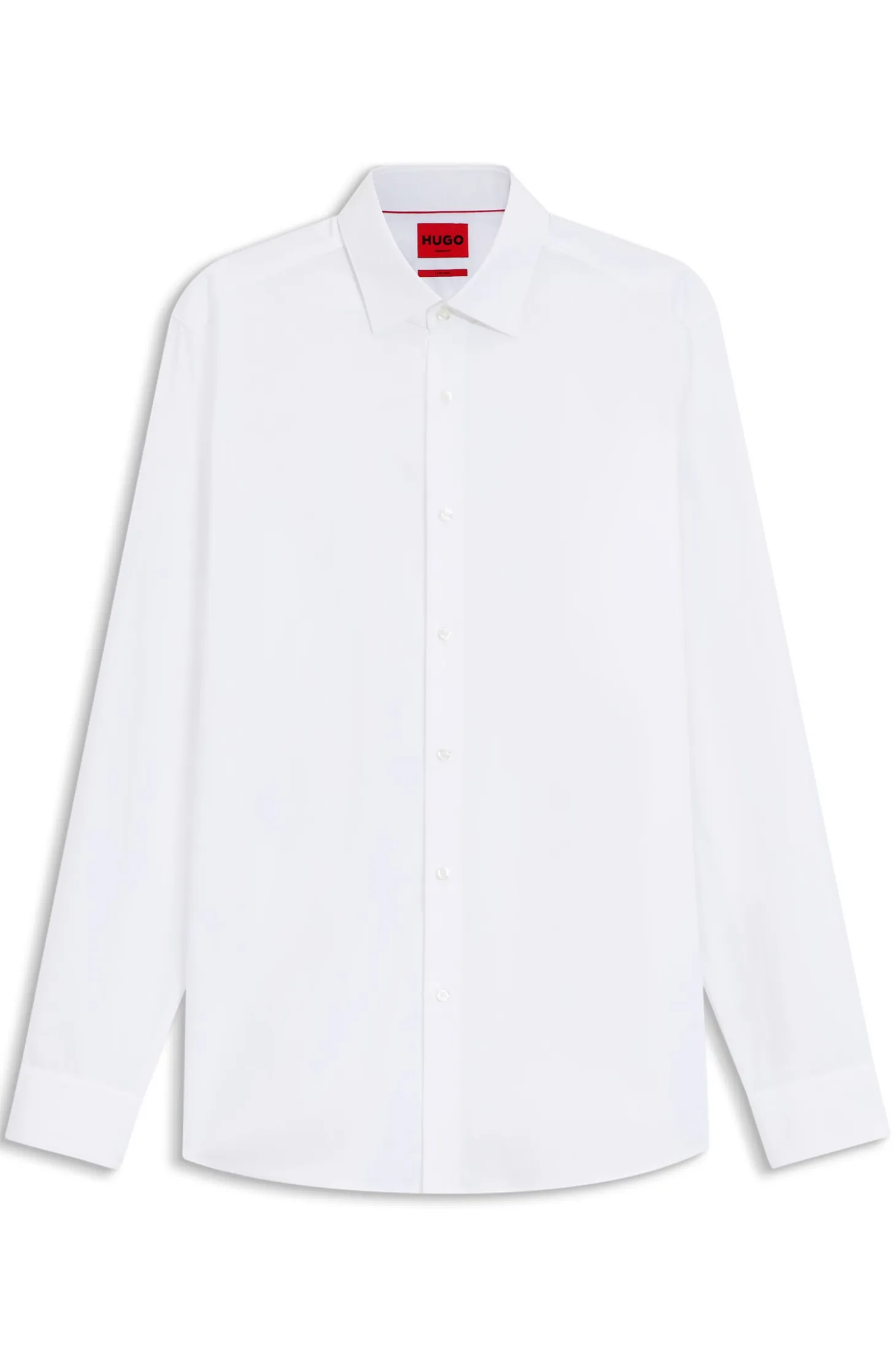 Modern-fit shirt in easy-iron cotton poplin