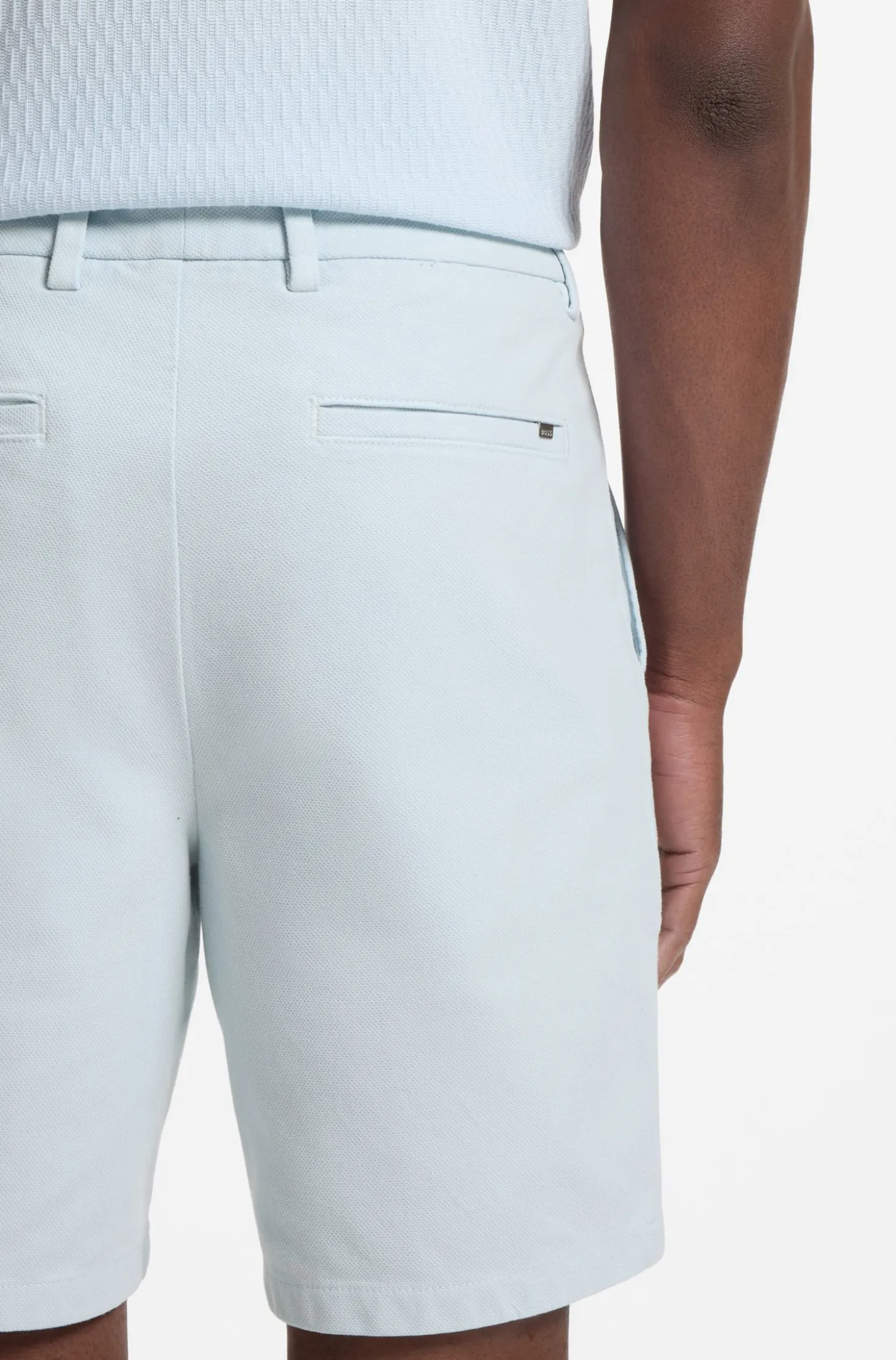Modern-fit shorts in stretch cotton