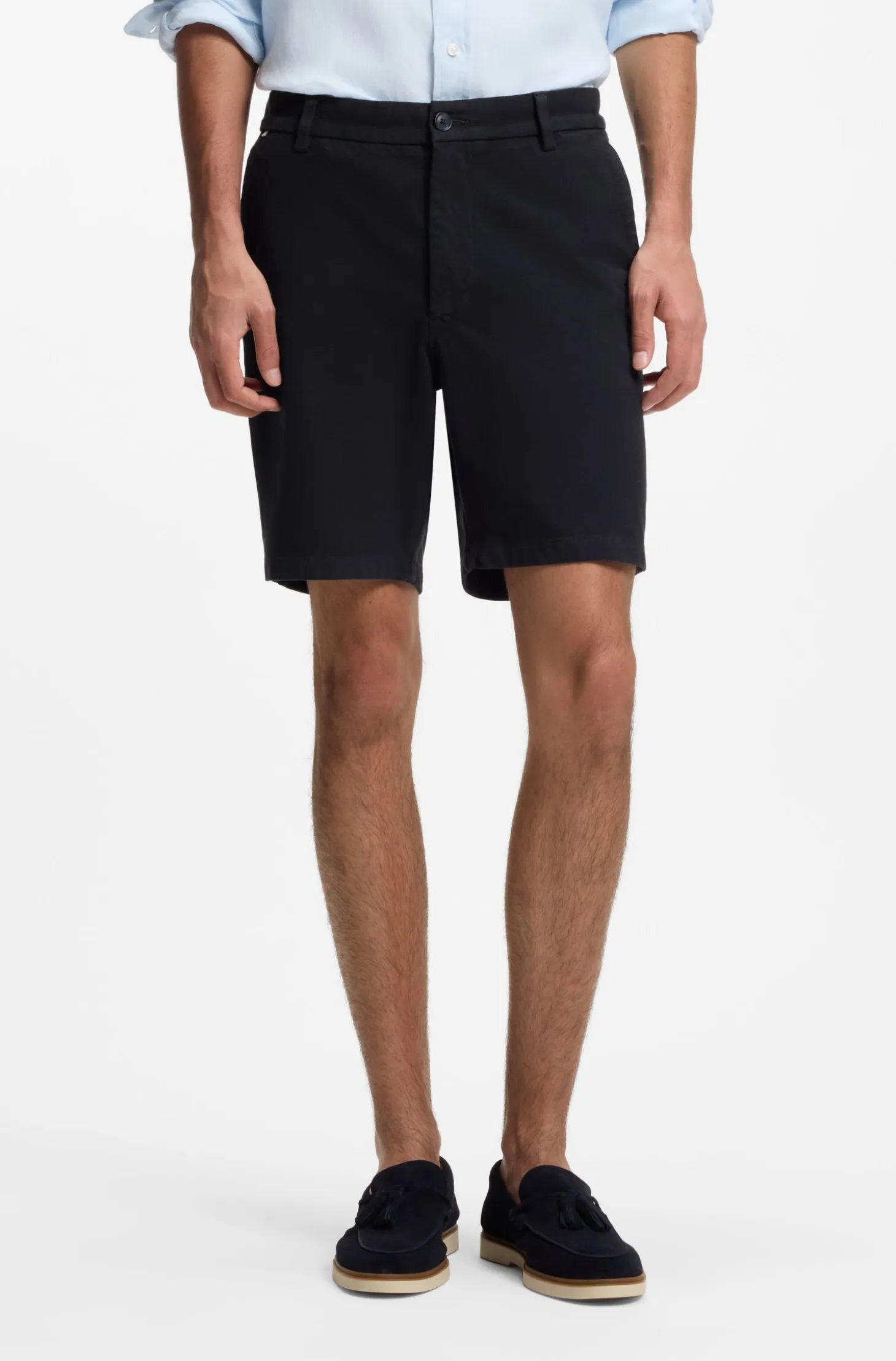 Modern-fit shorts in stretch cotton