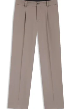 Modern-fit stretch-twill formal trousers