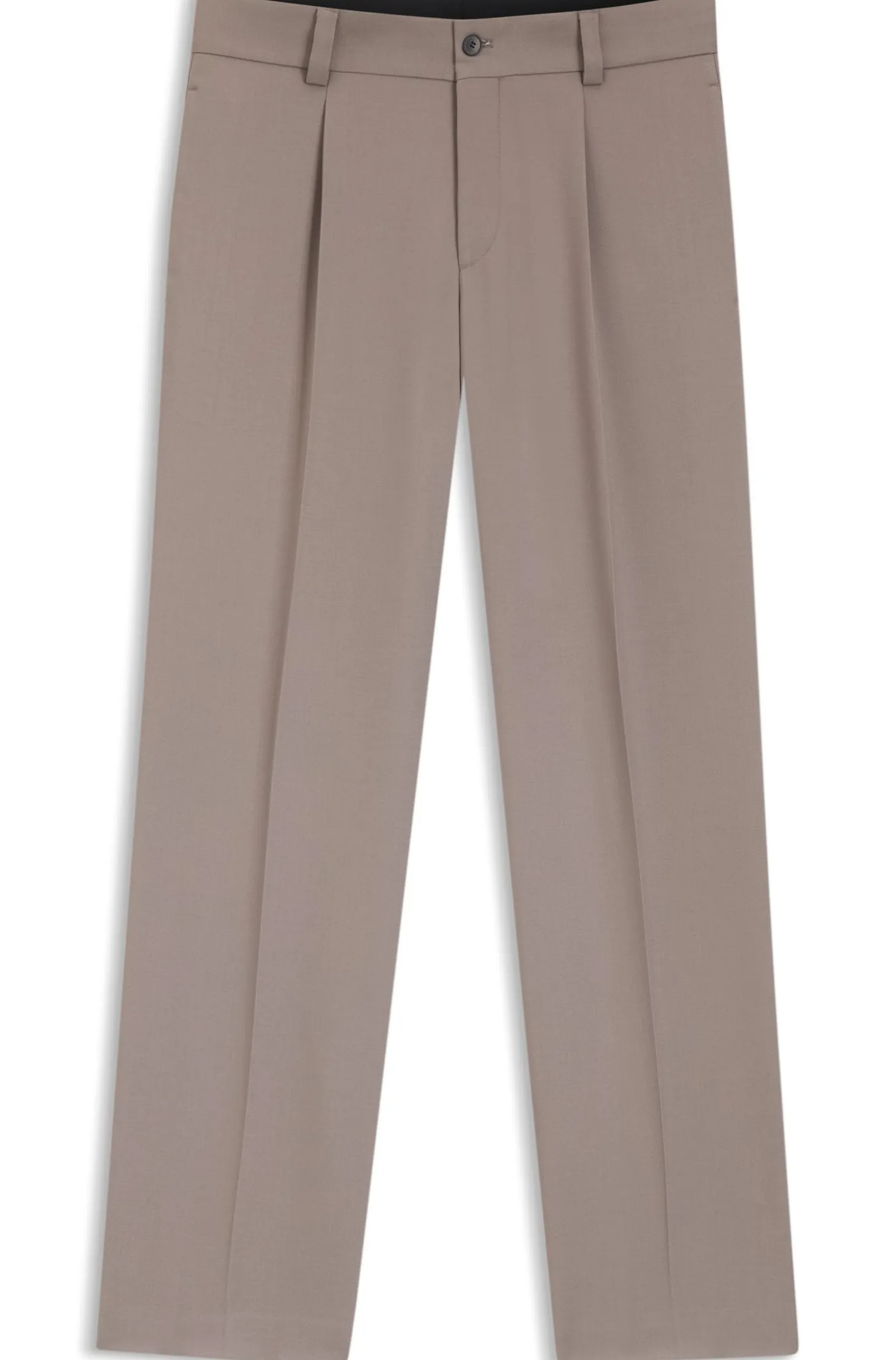 Modern-fit stretch-twill formal trousers