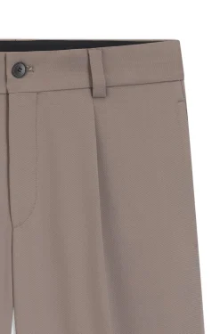Modern-fit stretch-twill formal trousers