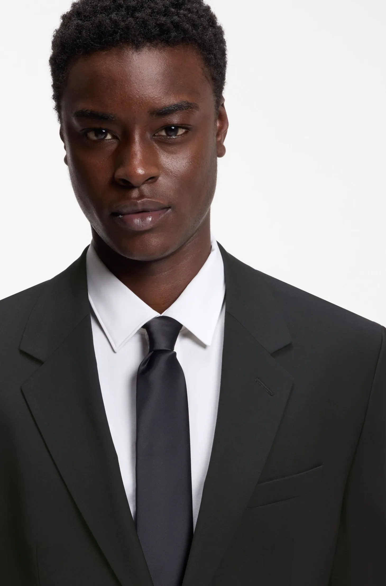 Modern-fit suit jacket in a stretch-wool blend