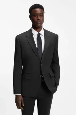 Modern-fit suit jacket in a stretch-wool blend