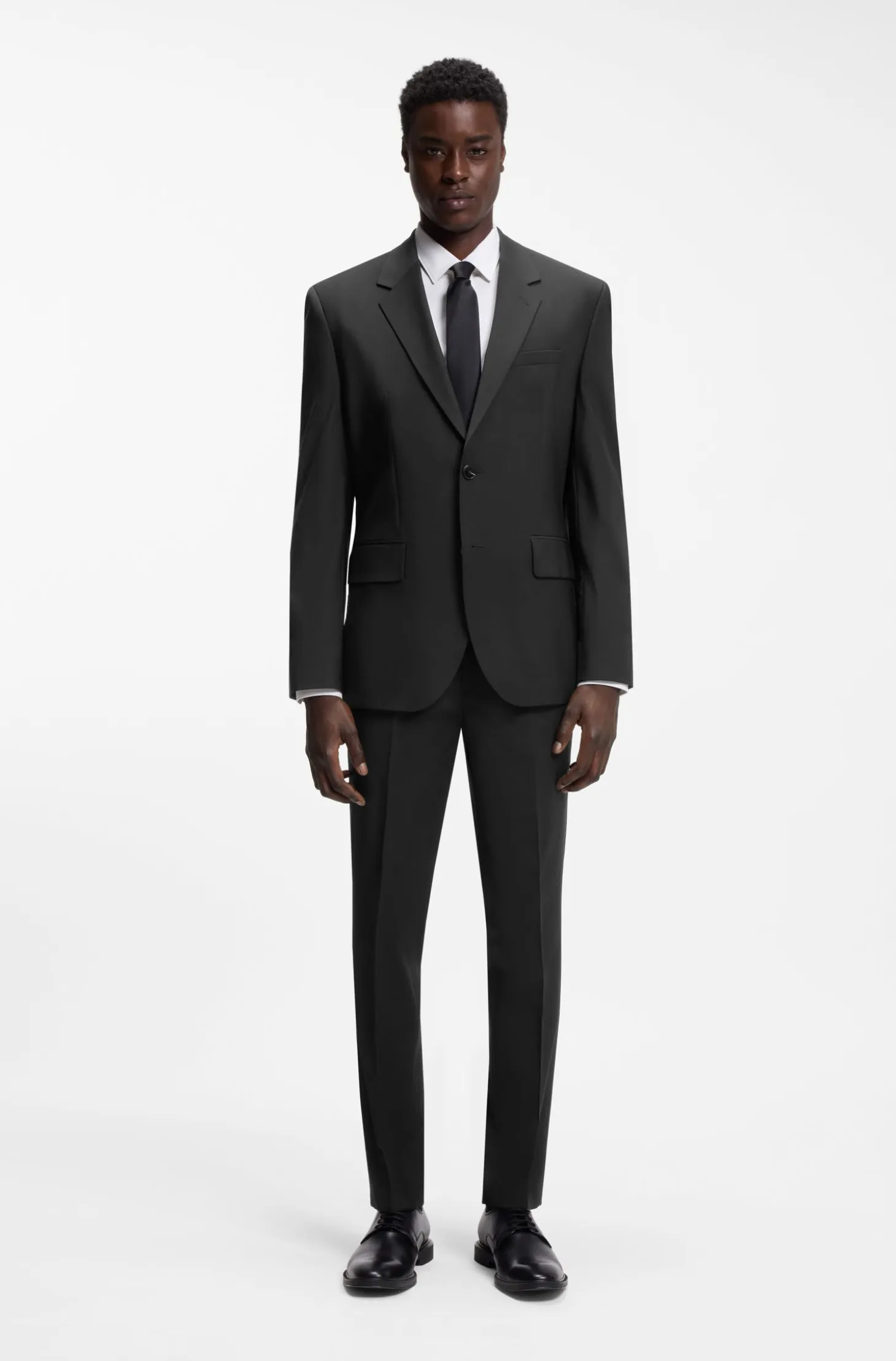 Modern-fit suit jacket in a stretch-wool blend