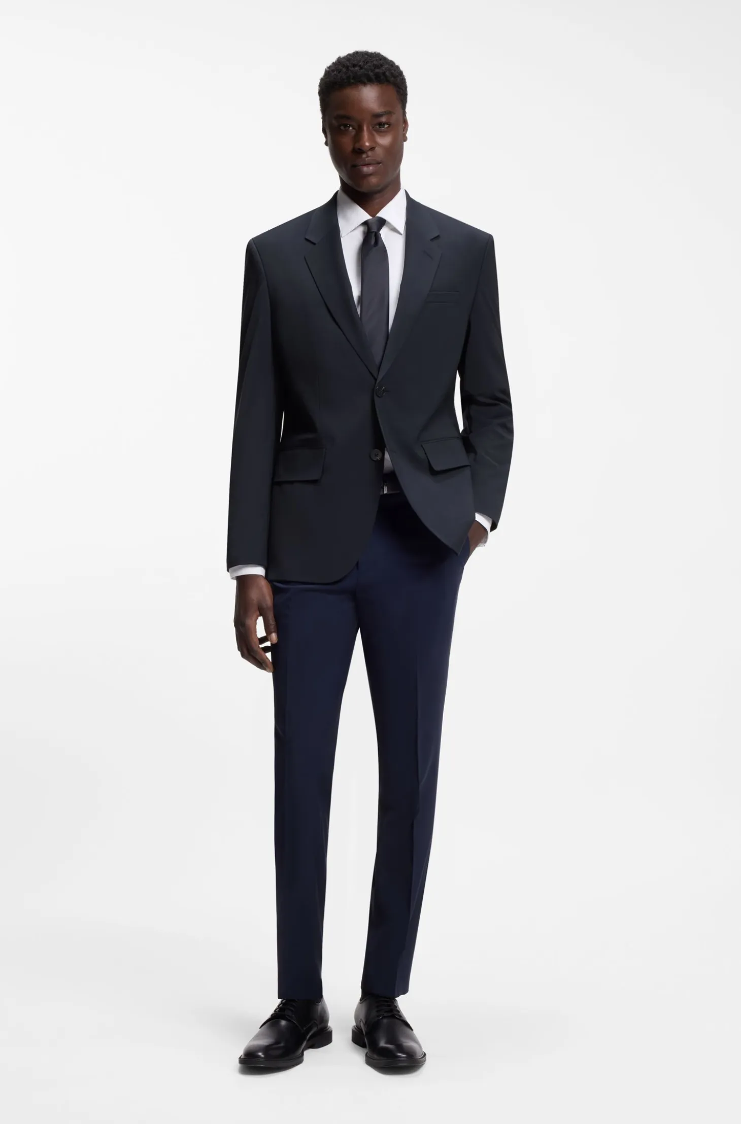 Modern-fit suit jacket in a stretch-wool blend