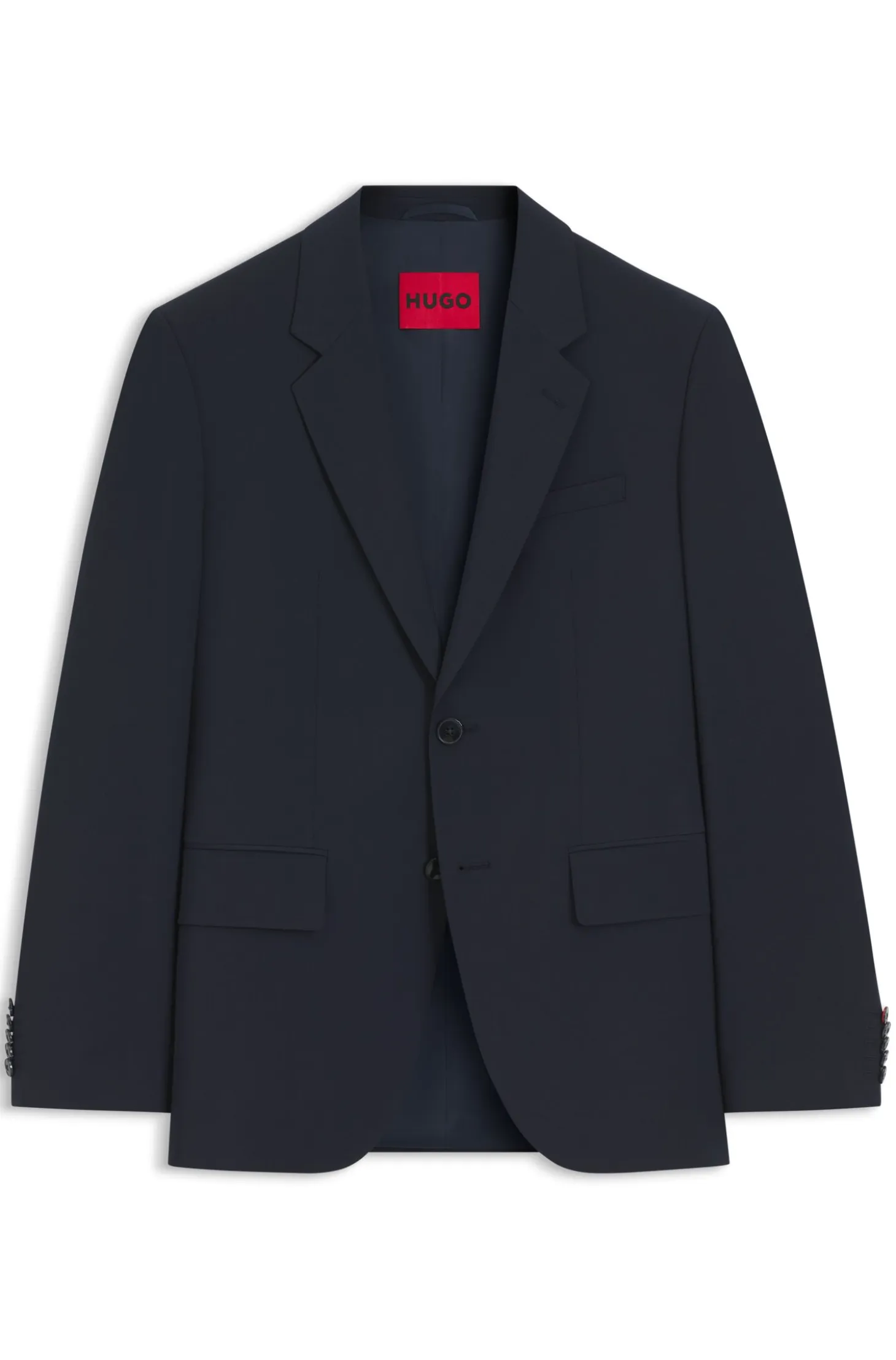Modern-fit suit jacket in a stretch-wool blend
