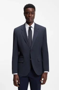 Modern-fit suit jacket in a stretch-wool blend
