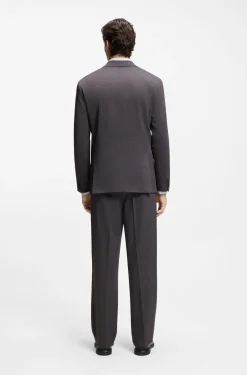 Modern-fit suit jacket in checked stretch fabric