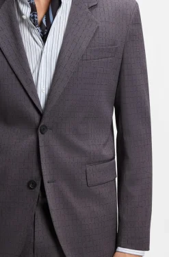 Modern-fit suit jacket in checked stretch fabric
