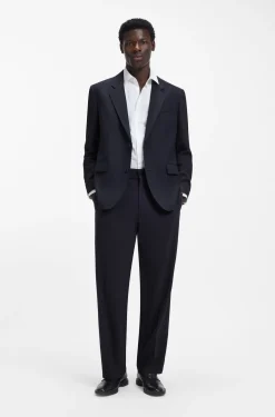 Modern-fit suit jacket in performance-stretch twill