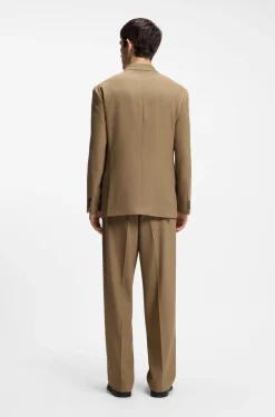 Modern-fit suit jacket in performance-stretch twill