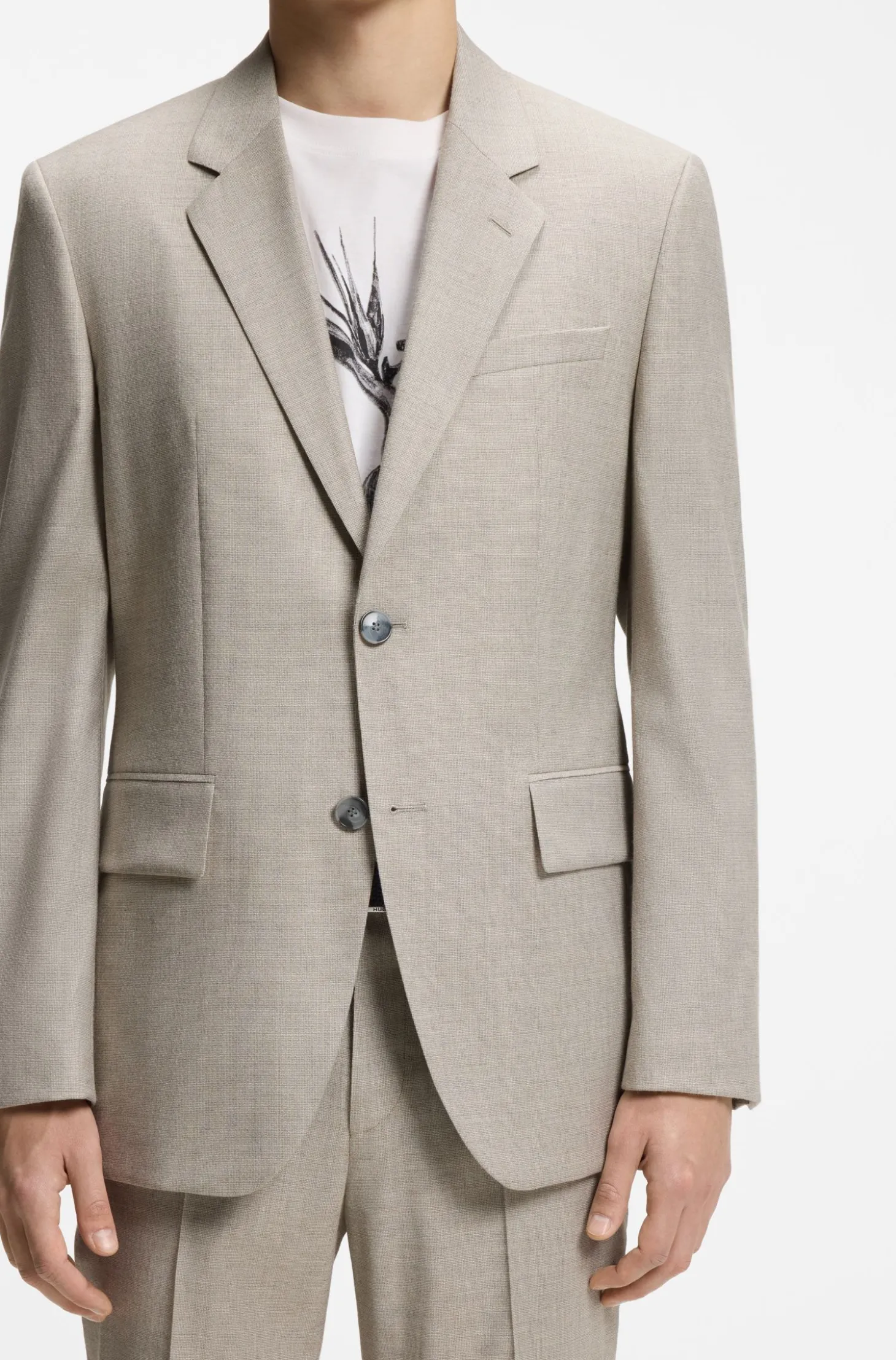 Modern-fit suit jacket in stretch twill