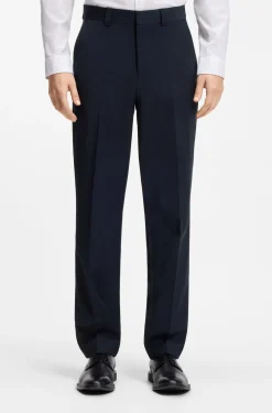Modern-fit trousers in a performance-stretch wool blend