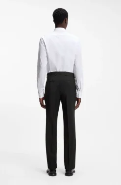 Modern-fit trousers in a performance-stretch wool blend