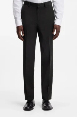 Modern-fit trousers in a performance-stretch wool blend
