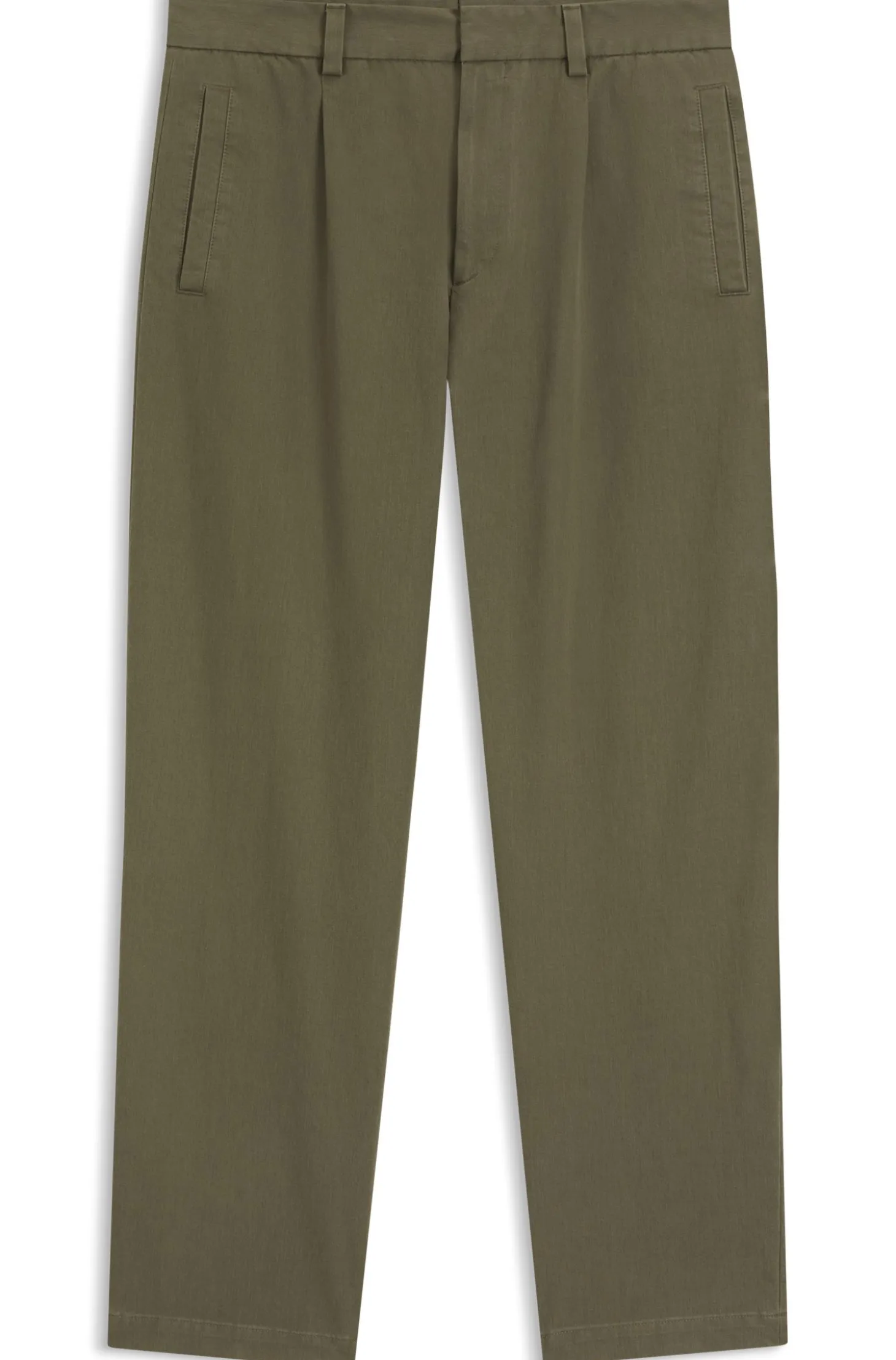 Modern-fit trousers in cotton-blend twill