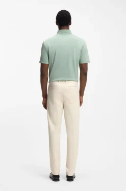 Modern-fit trousers in easy-iron cotton-blend twill