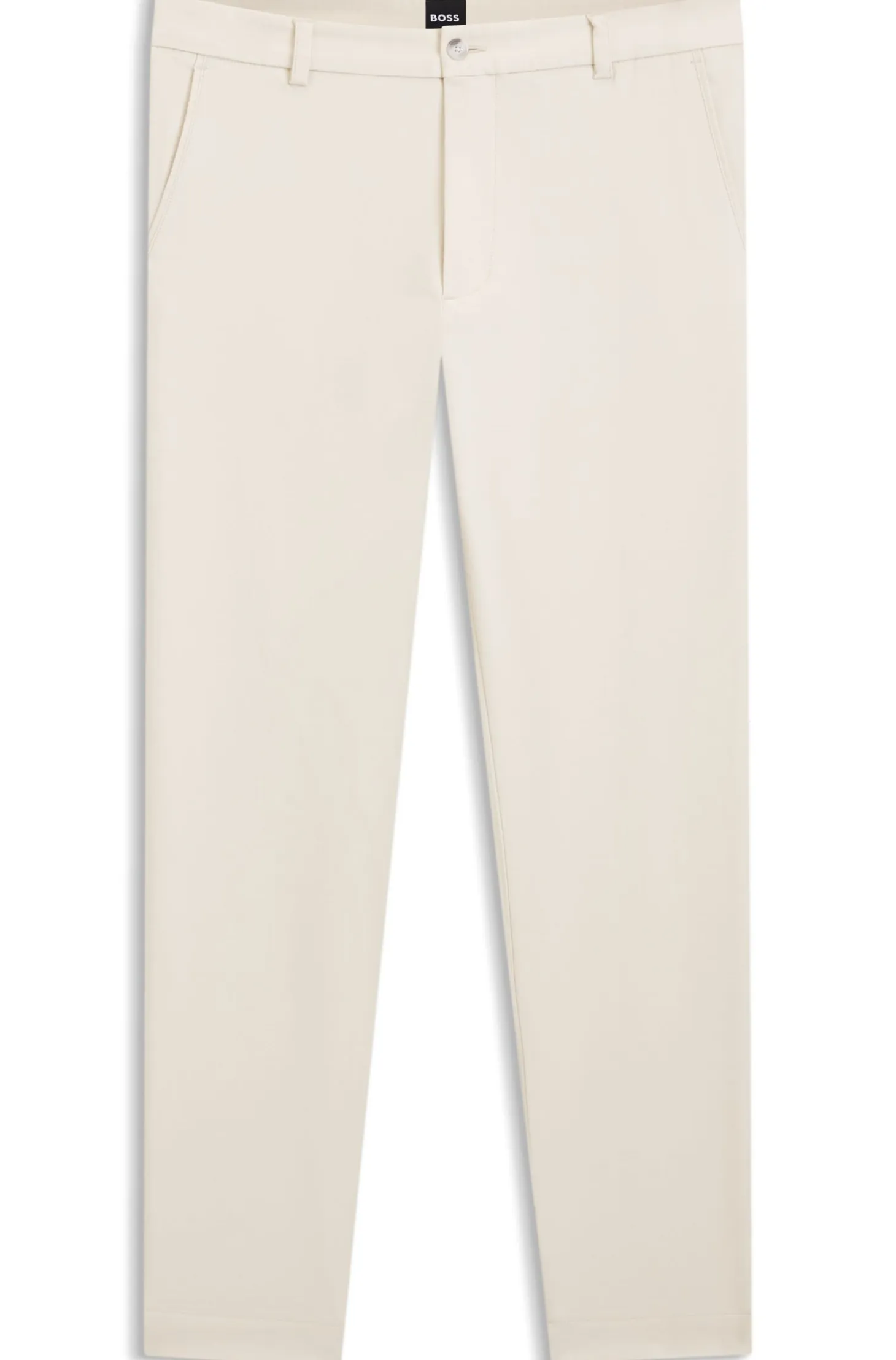 Modern-fit trousers in easy-iron cotton-blend twill