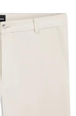 Modern-fit trousers in easy-iron cotton-blend twill