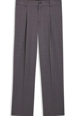 Modern-fit trousers in pin-check stretch fabric