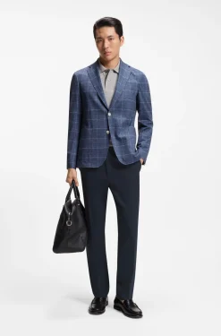 Modern-fit trousers in stretch twill