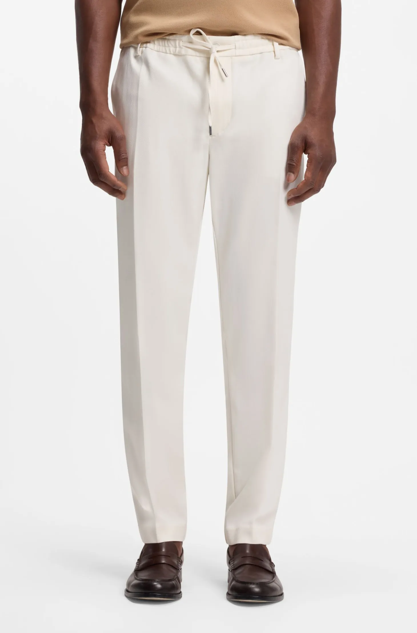 Modern-fit trousers in stretch twill