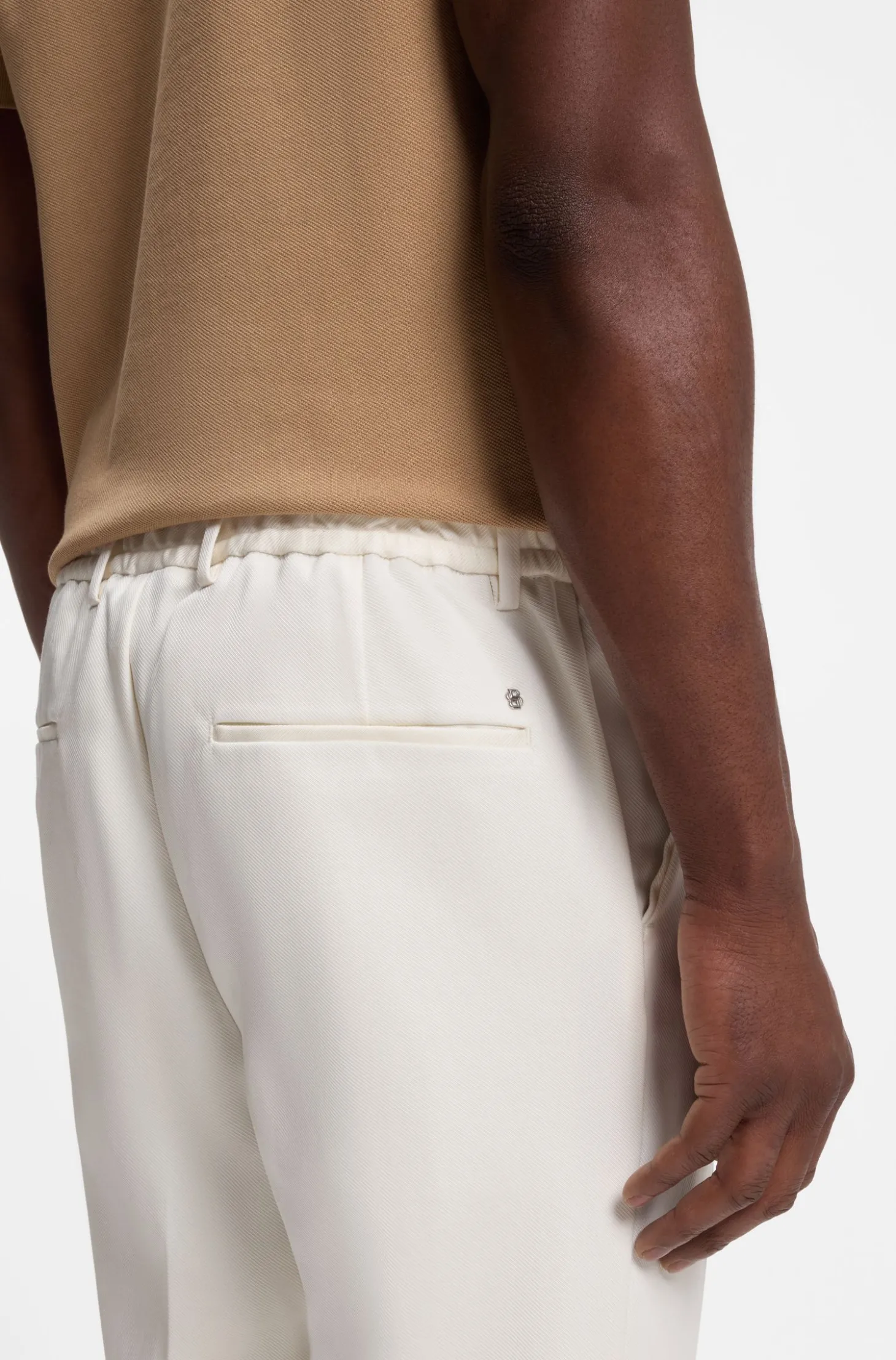Modern-fit trousers in stretch twill
