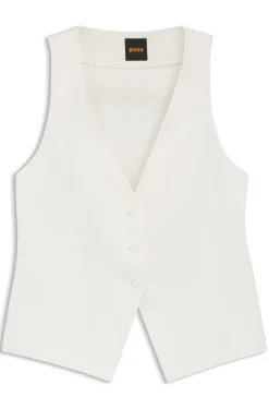 Modern-fit waistcoat with open back