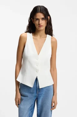 Modern-fit waistcoat with open back