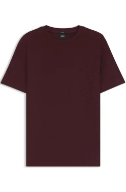 Monogram-jacquard T-shirt in mercerised cotton