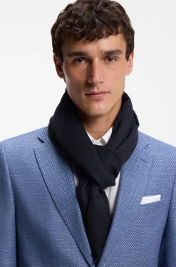 Monogram scarf in cotton and wool
