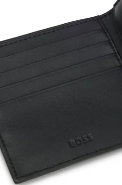 Monogram wallet with plain trims