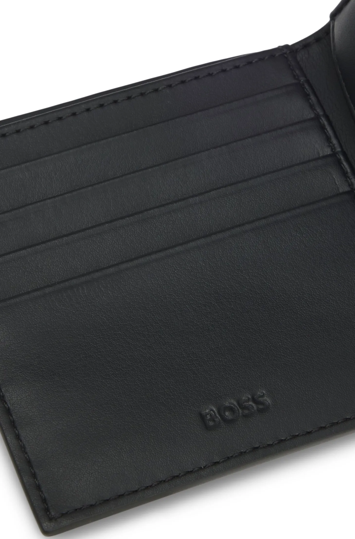 Monogram wallet with plain trims