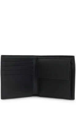 Monogram wallet with plain trims